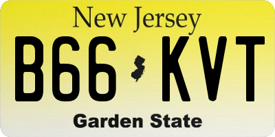 NJ license plate B66KVT