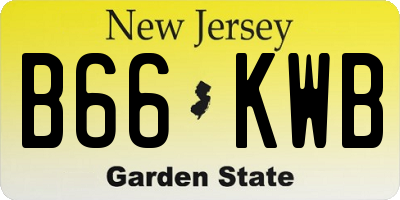NJ license plate B66KWB