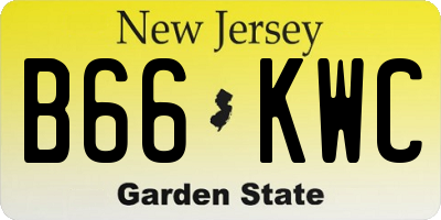 NJ license plate B66KWC