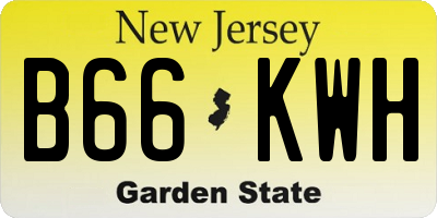 NJ license plate B66KWH