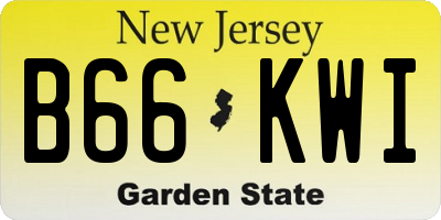 NJ license plate B66KWI