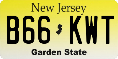 NJ license plate B66KWT