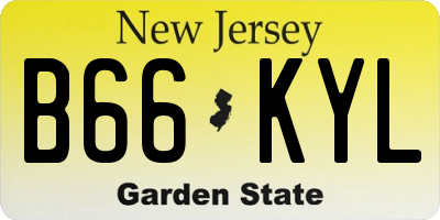 NJ license plate B66KYL