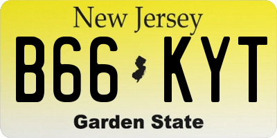 NJ license plate B66KYT
