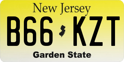 NJ license plate B66KZT