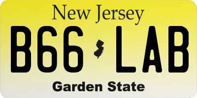 NJ license plate B66LAB