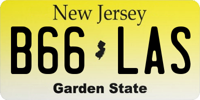 NJ license plate B66LAS