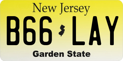 NJ license plate B66LAY