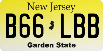 NJ license plate B66LBB