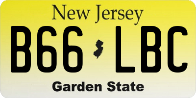 NJ license plate B66LBC