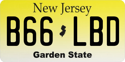 NJ license plate B66LBD