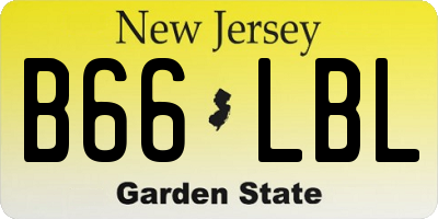 NJ license plate B66LBL