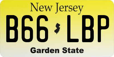 NJ license plate B66LBP