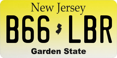 NJ license plate B66LBR