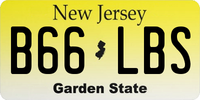 NJ license plate B66LBS