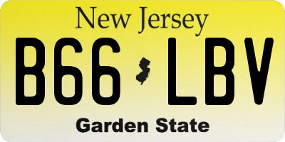 NJ license plate B66LBV