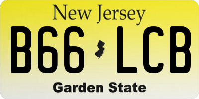 NJ license plate B66LCB
