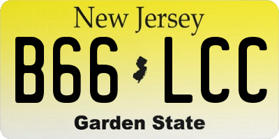 NJ license plate B66LCC