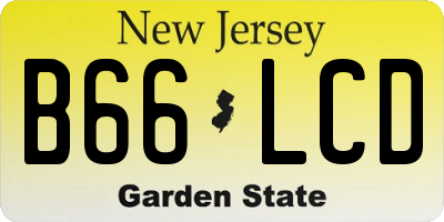 NJ license plate B66LCD