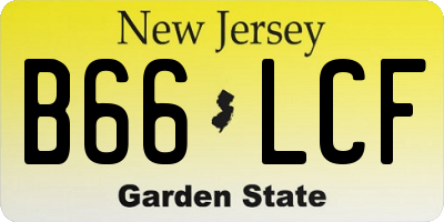 NJ license plate B66LCF
