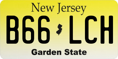 NJ license plate B66LCH