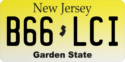 NJ license plate B66LCI