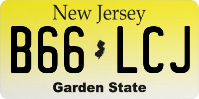 NJ license plate B66LCJ