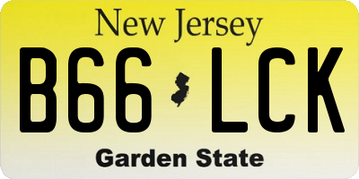 NJ license plate B66LCK