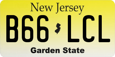 NJ license plate B66LCL