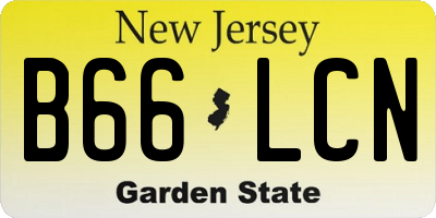 NJ license plate B66LCN