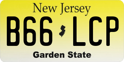 NJ license plate B66LCP