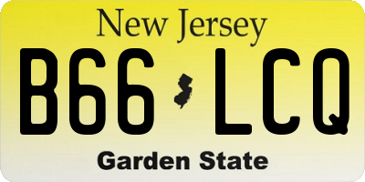 NJ license plate B66LCQ
