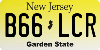 NJ license plate B66LCR