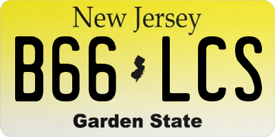 NJ license plate B66LCS