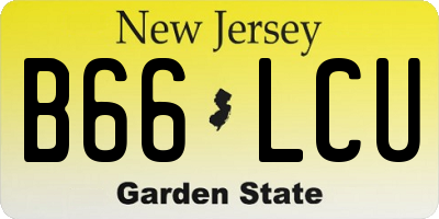 NJ license plate B66LCU