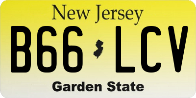NJ license plate B66LCV