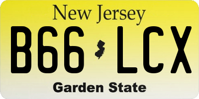 NJ license plate B66LCX