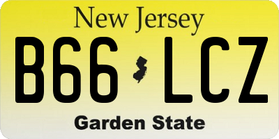 NJ license plate B66LCZ
