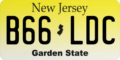 NJ license plate B66LDC