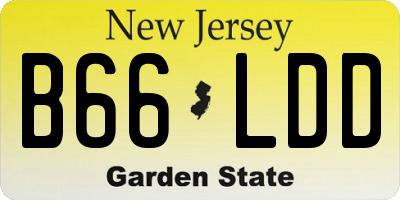 NJ license plate B66LDD