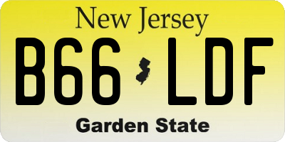 NJ license plate B66LDF