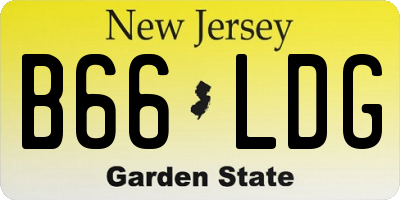 NJ license plate B66LDG