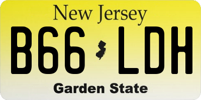 NJ license plate B66LDH