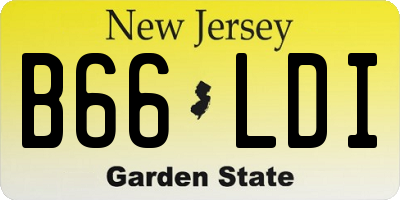 NJ license plate B66LDI