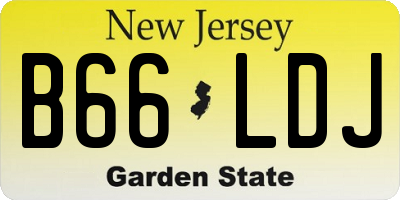 NJ license plate B66LDJ