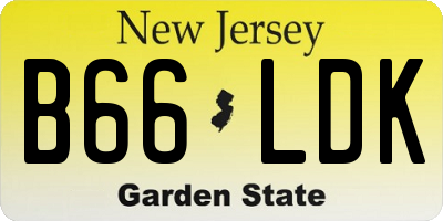 NJ license plate B66LDK