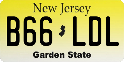 NJ license plate B66LDL