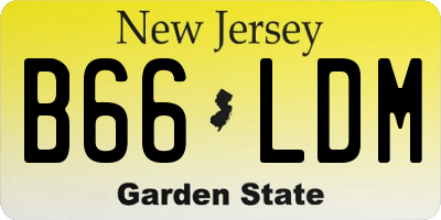 NJ license plate B66LDM