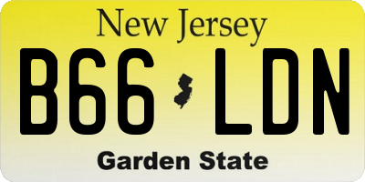 NJ license plate B66LDN