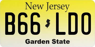 NJ license plate B66LDO